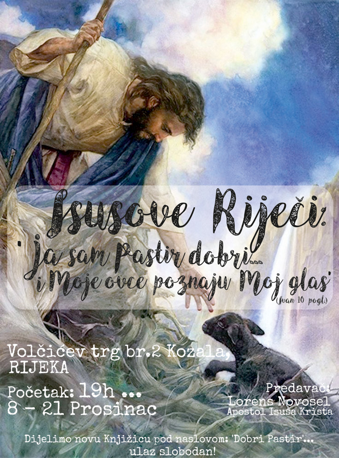 2017 12 isusove riječi ja sam pastir dobri...i moje ovce poznaju moj glas promocija knjižice br. 75 (ri)