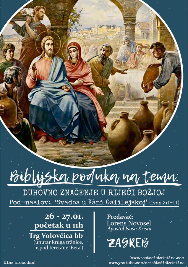 2019 01 biblijska poduka duhovno značenje u riječi božjoj (pod naslov svadba u kani galilejskoj ivan 2,1 11)(zg)