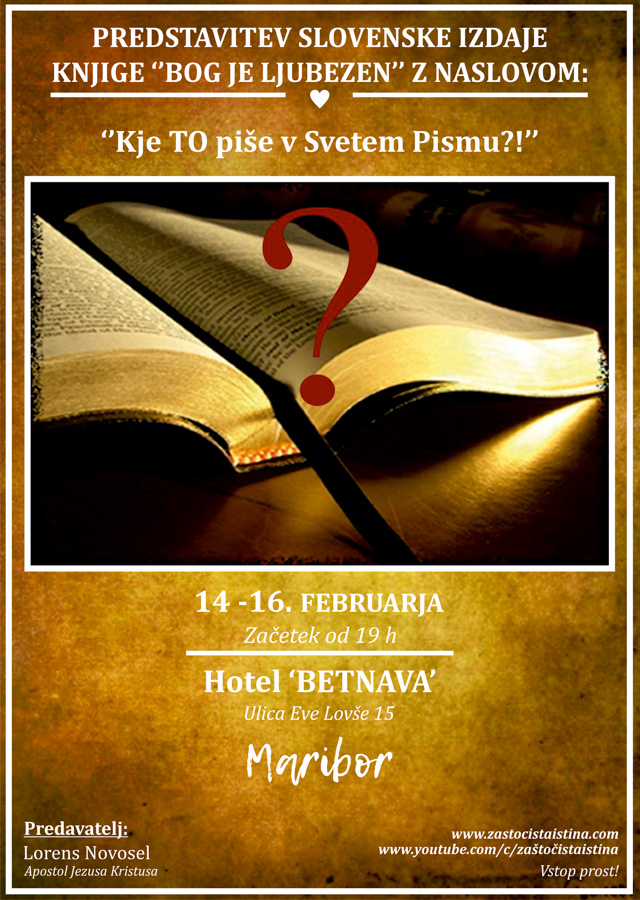 2020 02 predstavljanje slovenskog izdanja knjige bog je ljubav naziva gdje to piše u bibliji! (mb) slo