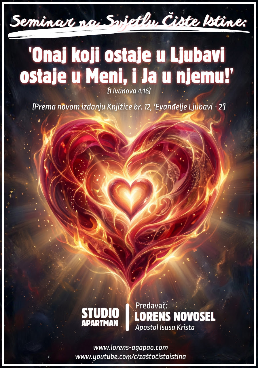 onaj koji ostaje u ljubavi ostaje u meni i ja u njemu